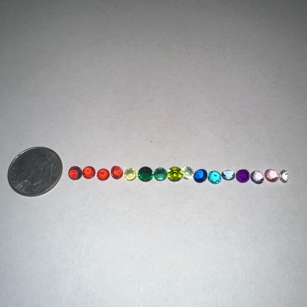 Origami Owl Colorful Floating Mini Charm Faux Gemstones Set of 16